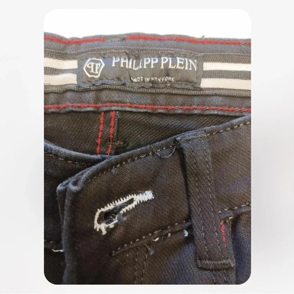 Philipp Plein Black Denim Stretch Skinny Jeans Size 28 - Picture 7 of 12